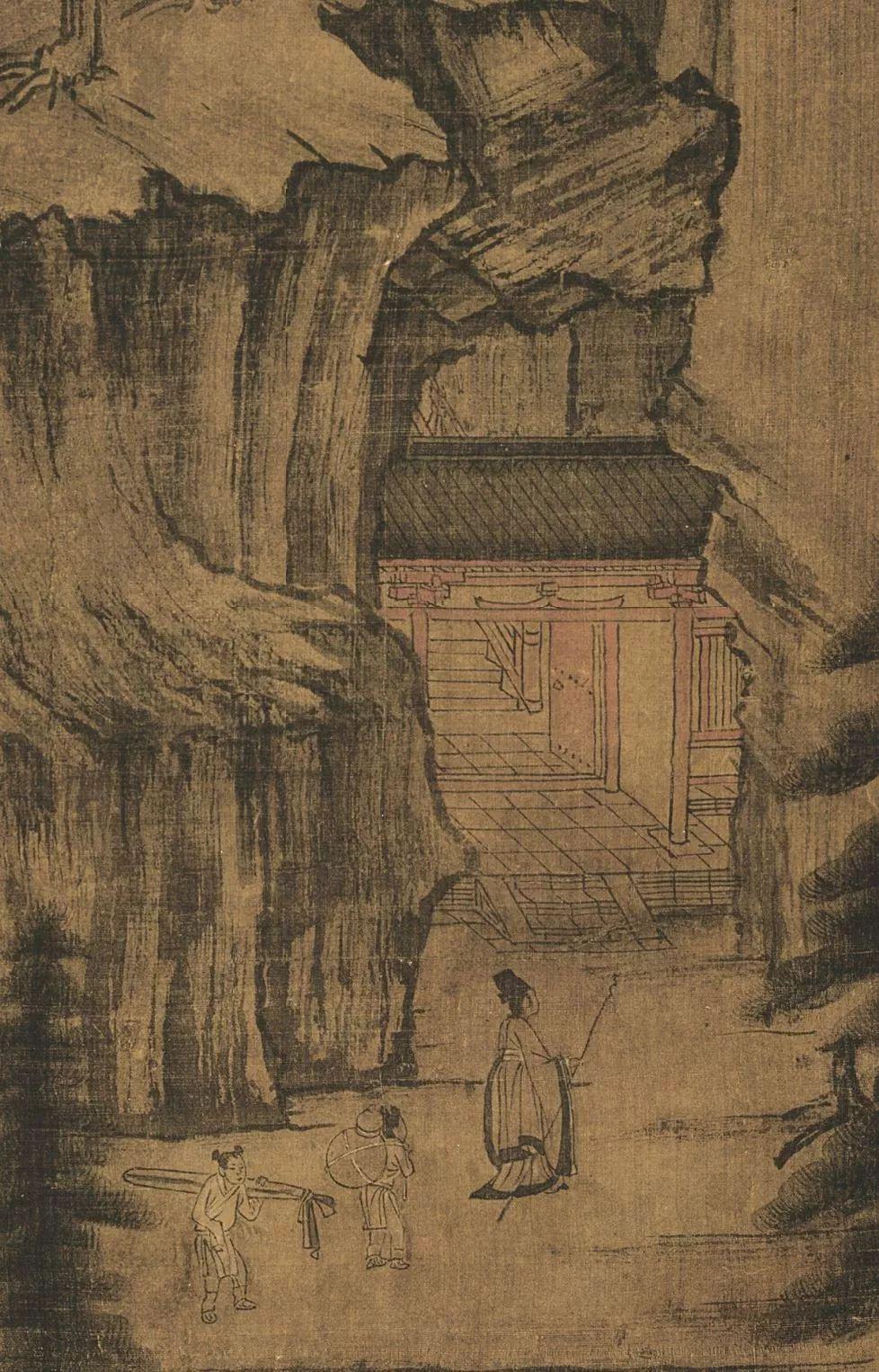 深山会棋图及其细部