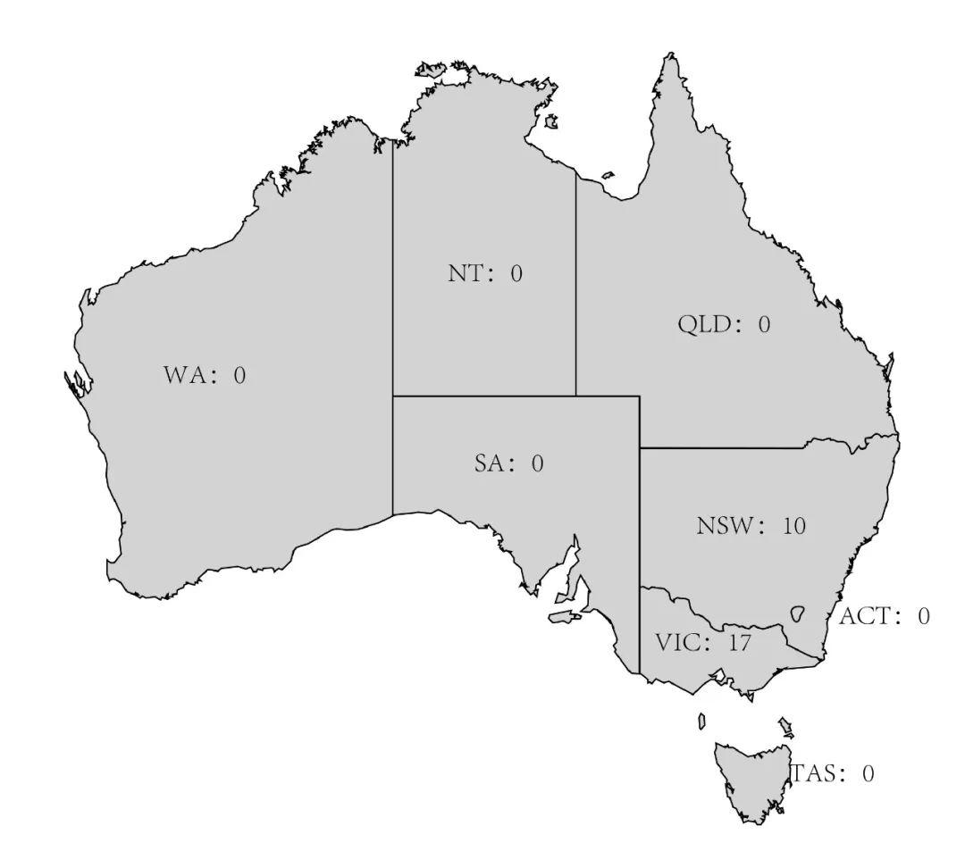 澳大利亚各州日增长数据澳大利亚各州累计确诊数据(以上网站最新疫情