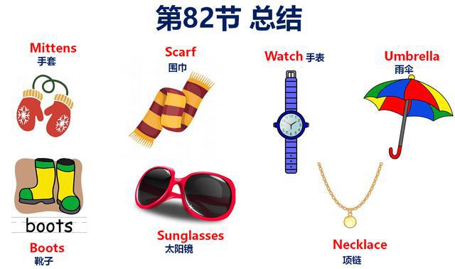 少儿英语单词,孩子们喜爱的"手套围脖"用英语怎么说?简单实用