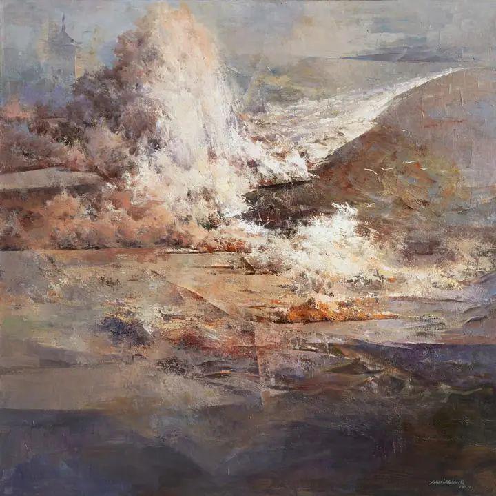 朱小龙 钱江涌潮王爱民 枕水人家朱永强 乍浦雄风版画"新嘉禾八景"凌