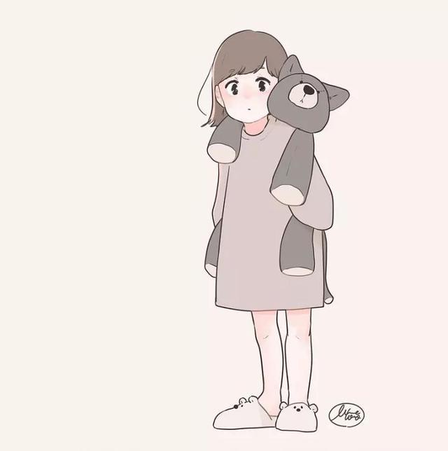 简单清新的人物插画萌萌哒