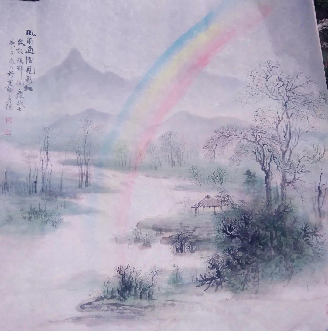 转风雨过后会有彩虹姑苏美术家笔墨丹青致英雄