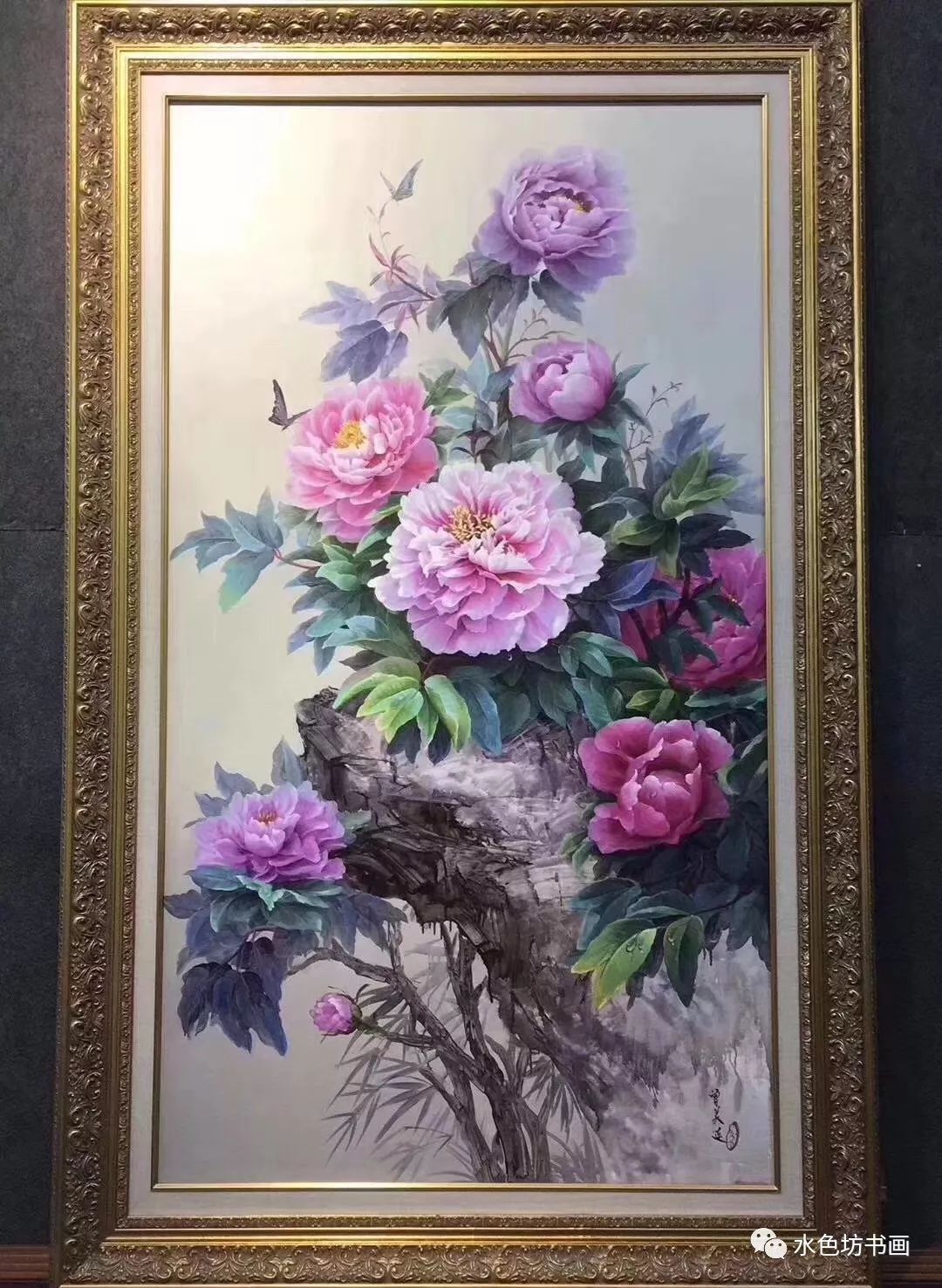 曾美莲牡丹花油画图片