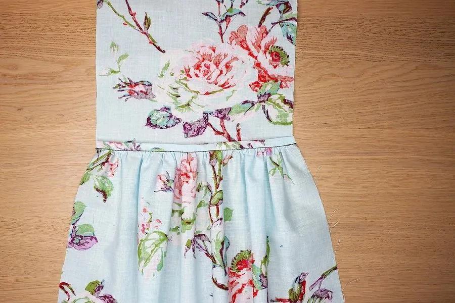 加工|俊美人台小董/精致雪纺连衣裙腰间抽褶的处理方法