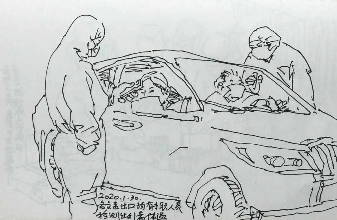 同舟共济文艺战疫63历史将永远铭记范明国画速写作品选登