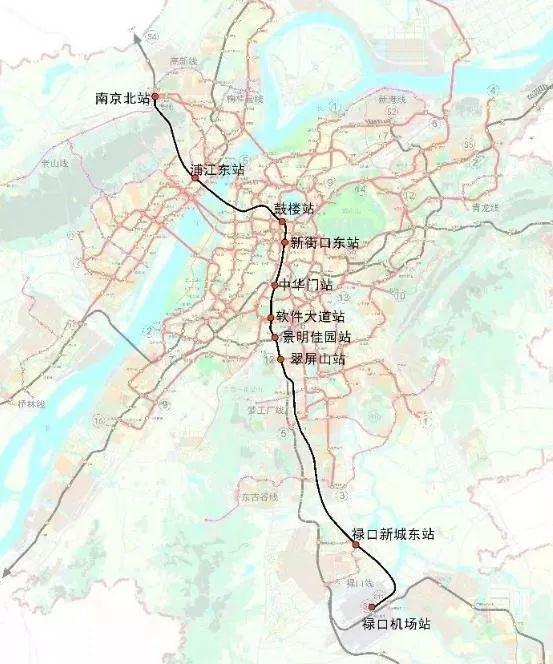 南京地铁18号线线路图图片