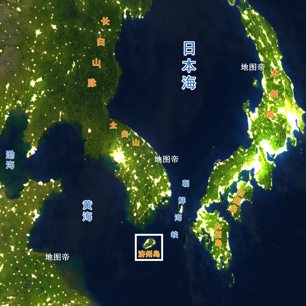 韩国济州岛位置图片