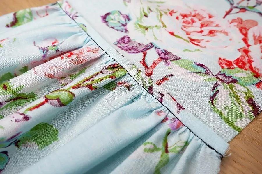 加工|俊美人台小董/精致雪纺连衣裙腰间抽褶的处理方法