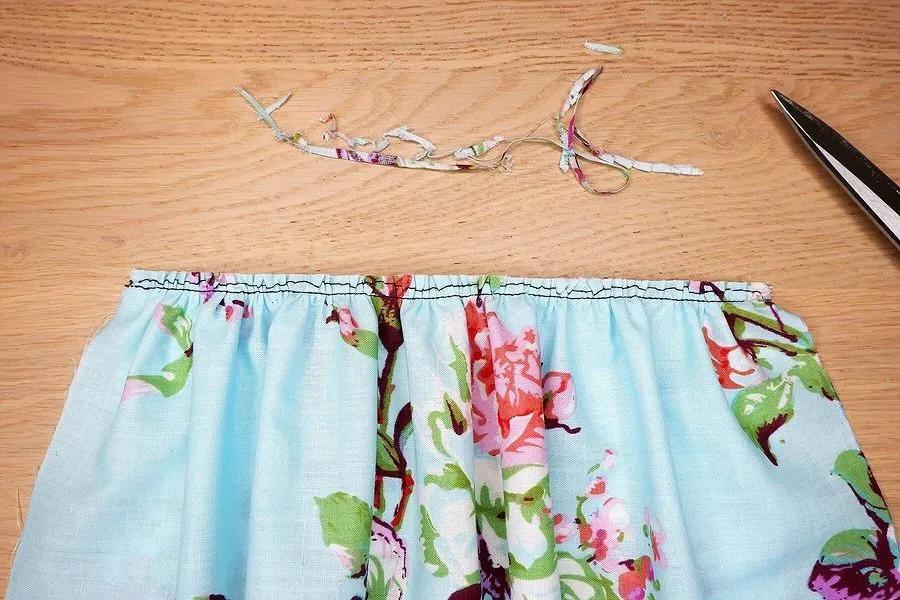 加工|俊美人台小董/精致雪纺连衣裙腰间抽褶的处理方法