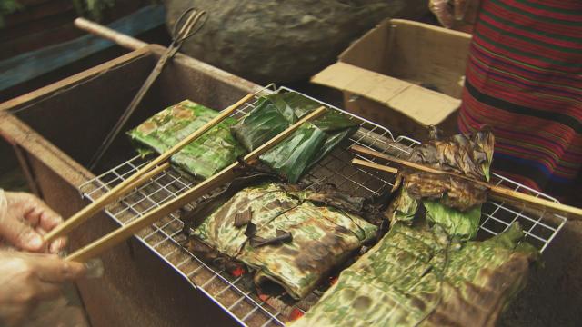 其中生長著一種水生藻類植物——青苔,它是傣族人民喜歡採食的美味