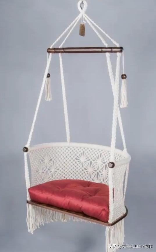 编绳作品35款各种形状的吊椅有兴趣的可以模仿一个