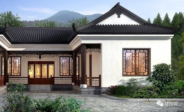 农村建房图纸:带院子中式别墅,30万建一栋,城里人羡慕不来的田园生活