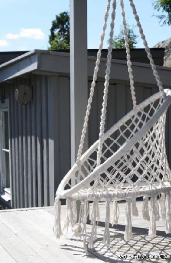 编绳作品35款各种形状的吊椅有兴趣的可以模仿一个