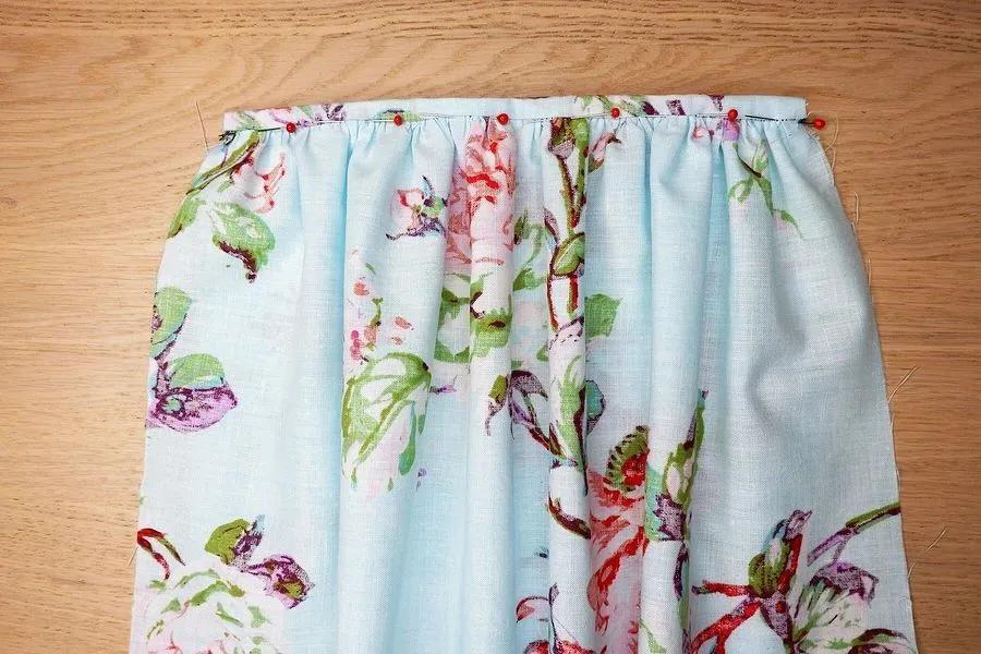 加工|俊美人台小董/精致雪纺连衣裙腰间抽褶的处理方法