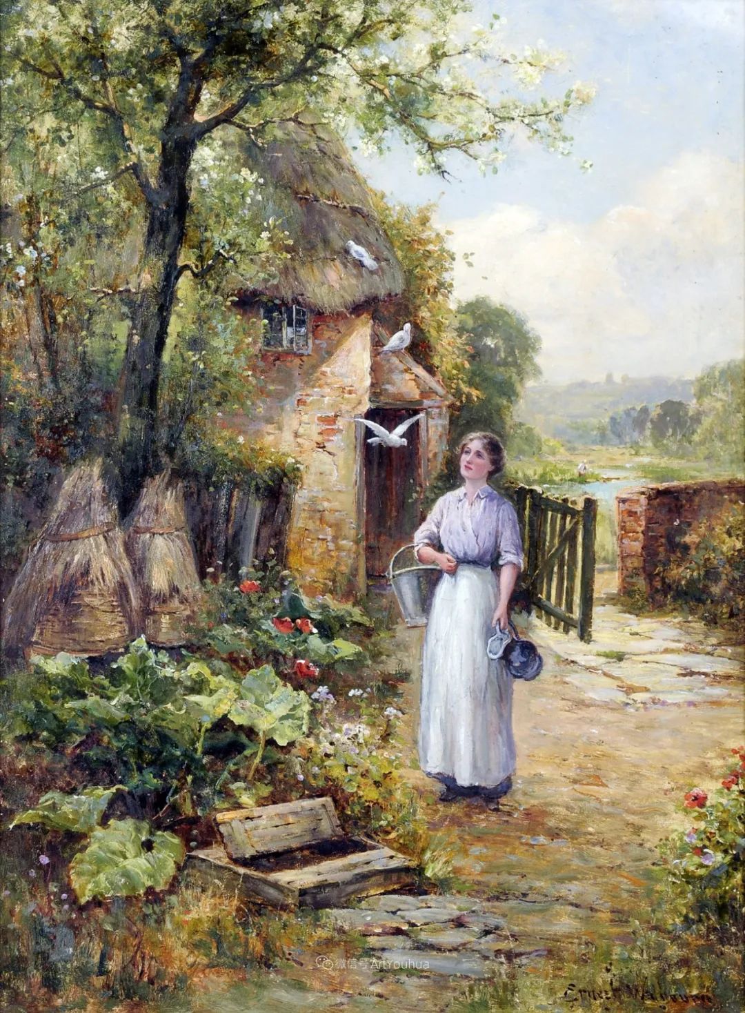 他笔下的绝美乡村景象真令人向往