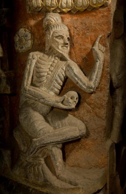 侧图4 第9窟前室北壁明窗东侧第12窟前室西壁佛说法龛南侧雕鹿头梵志