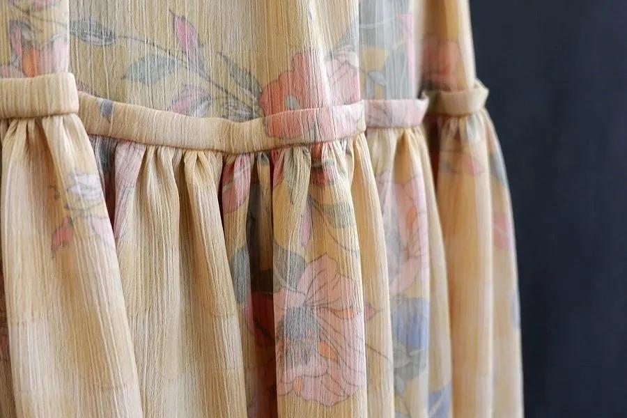 加工|俊美人台小董/精致雪纺连衣裙腰间抽褶的处理方法