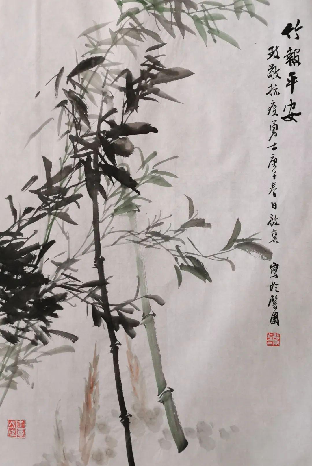 转风雨过后会有彩虹姑苏美术家笔墨丹青致英雄