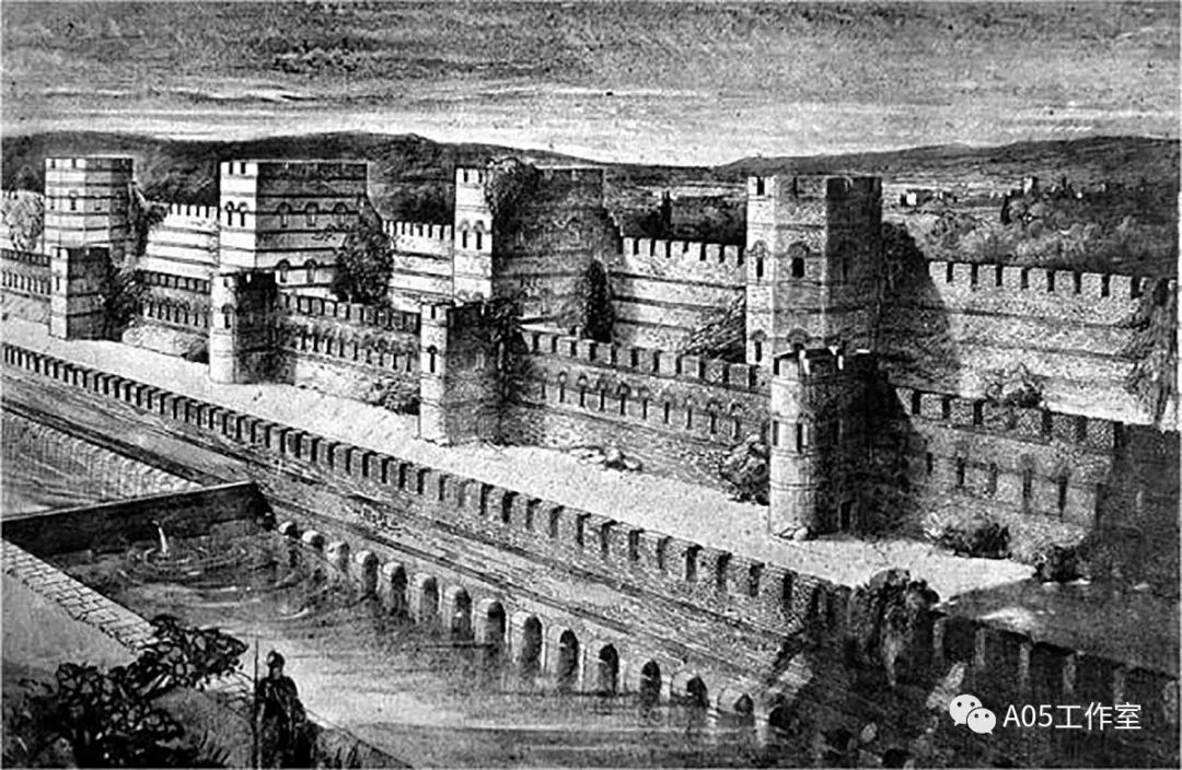 君士坦丁堡城墙俯视图图片