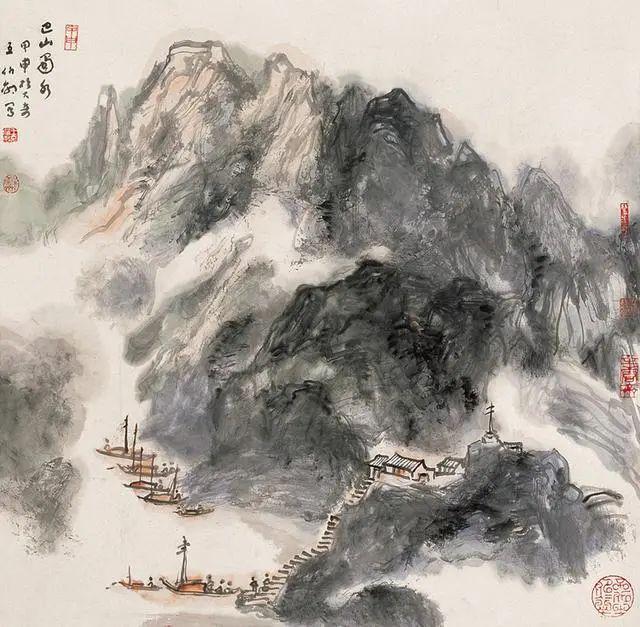 黄宾虹关门弟子美术史学泰斗王伯敏先生山水画欣赏