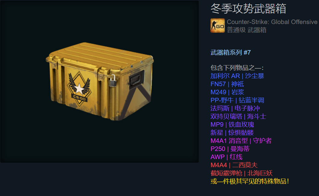 csgo中二西莫夫皮肤枪