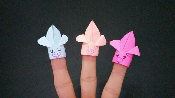 教你折纸"猪八戒指套"步骤简单很快就学会,手工折纸大全