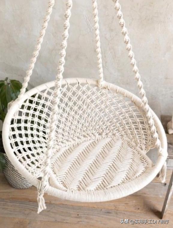 编绳作品35款各种形状的吊椅有兴趣的可以模仿一个