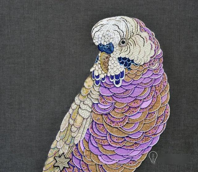 贴花工艺,让旧布料变身华丽的鸟儿!diy手工布艺贴布画