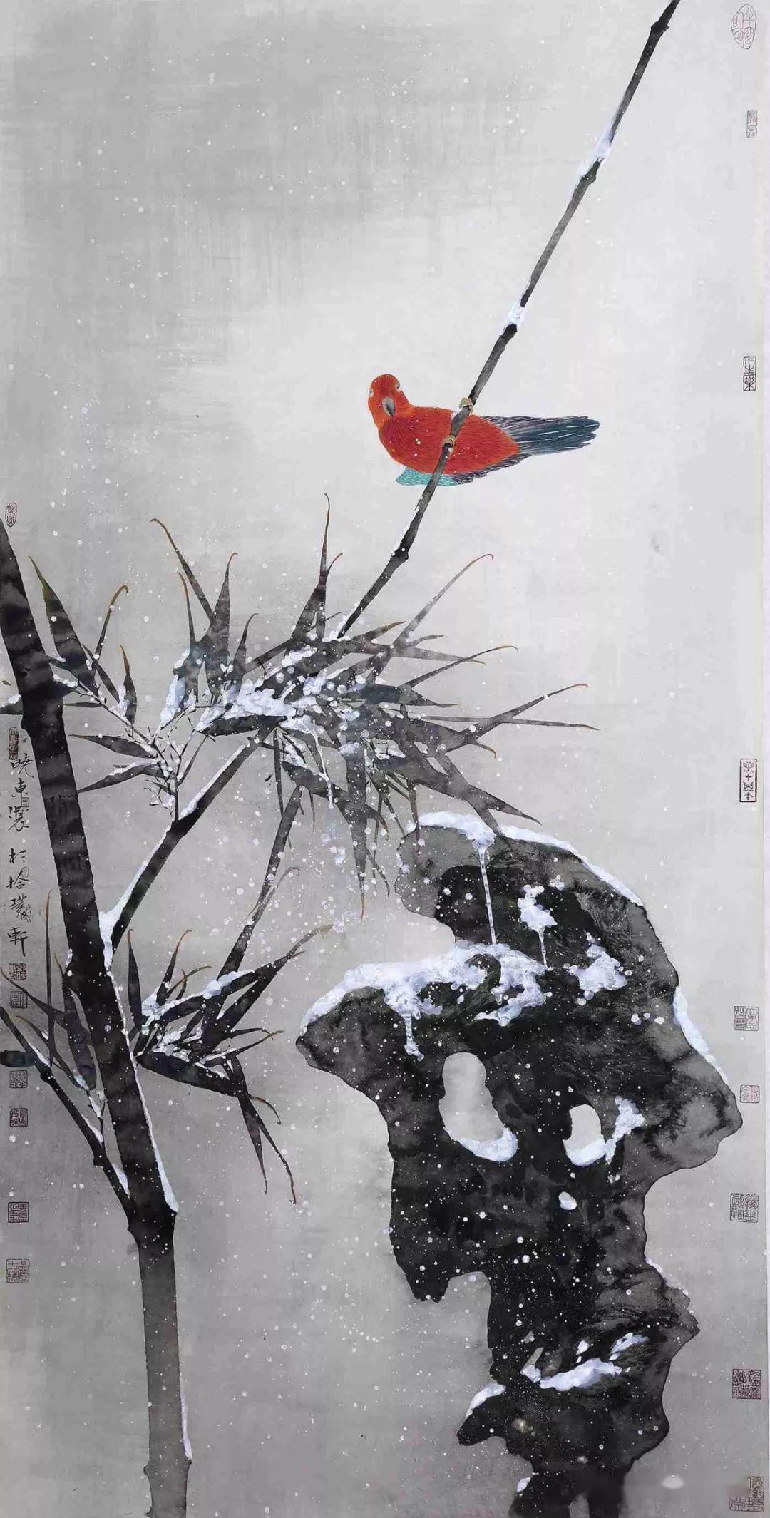 特价刘晓东大写意花鸟画班学6幅只需100元