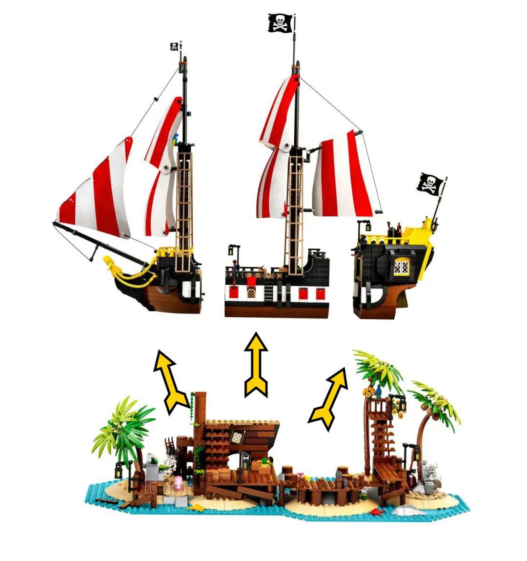 乐高首款海盗船30年后回归2款造型随意切换