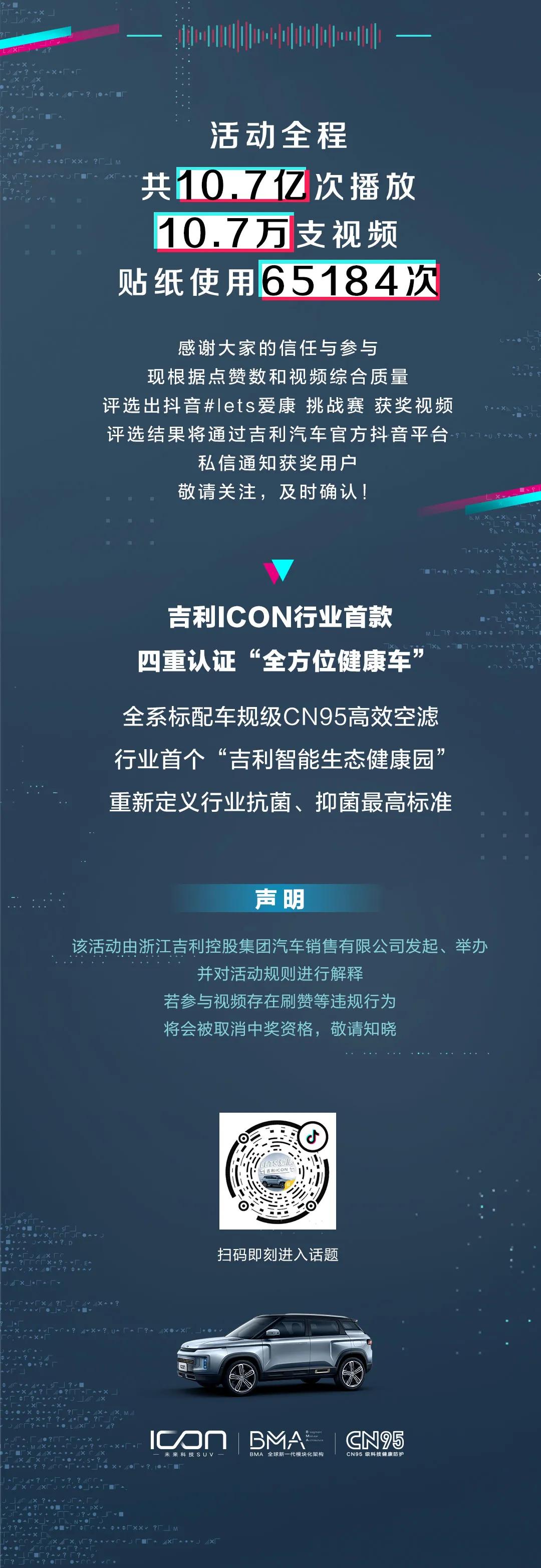 全方位健康車吉利icon 抖音#lets 愛康 挑戰賽 你參與了嗎