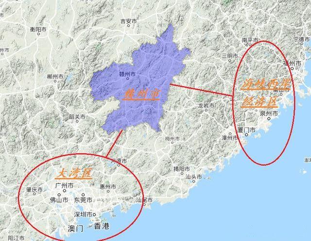 赣州市地理位置图图片