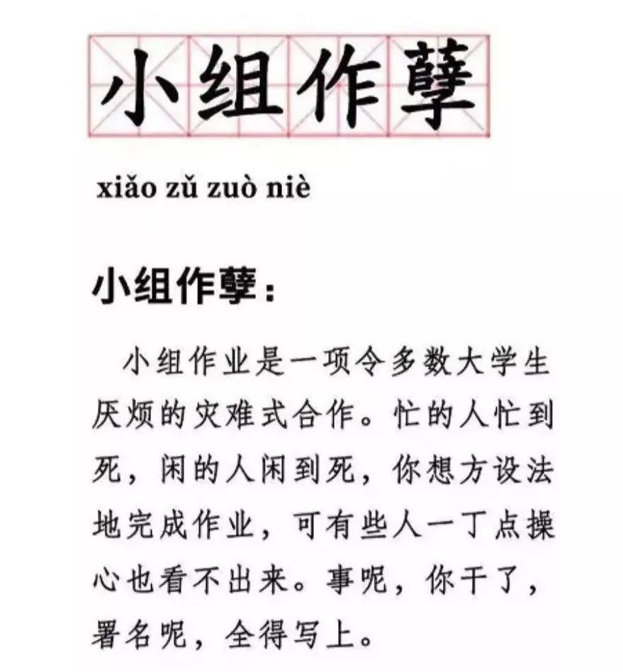 小组作业被戏称为"小组作孽"