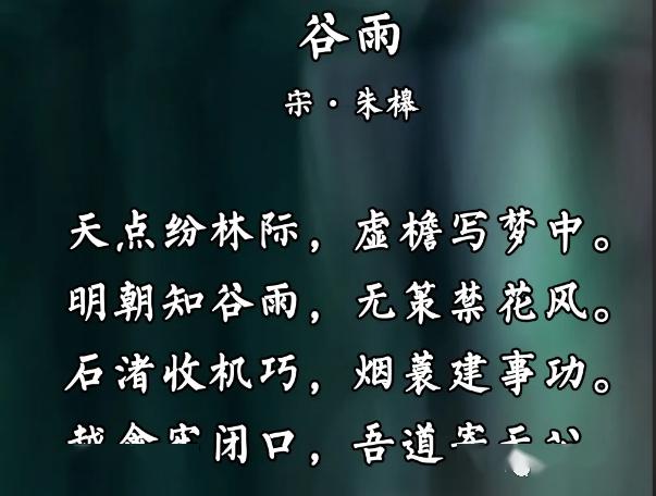 谷雨诗词谷雨洗纤素裁为牡丹花