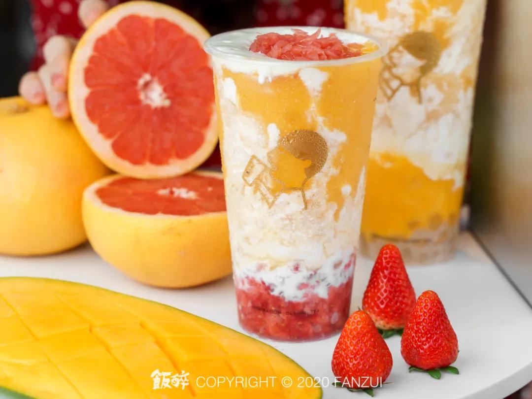 爆多juicy的莓莓芒芒甘露喜茶今夏第①喜