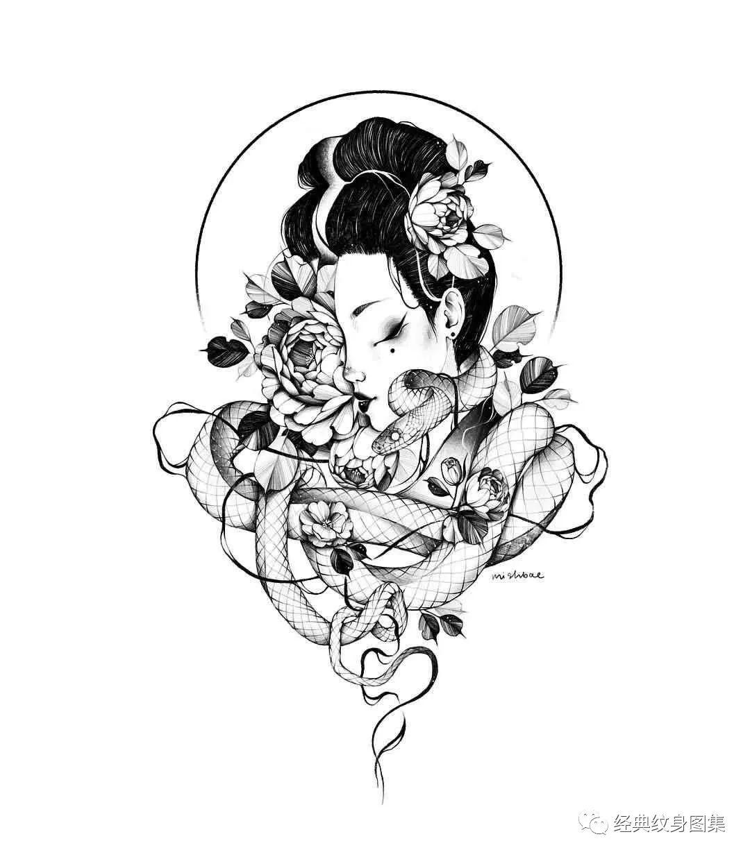 动物,素花纹身素材