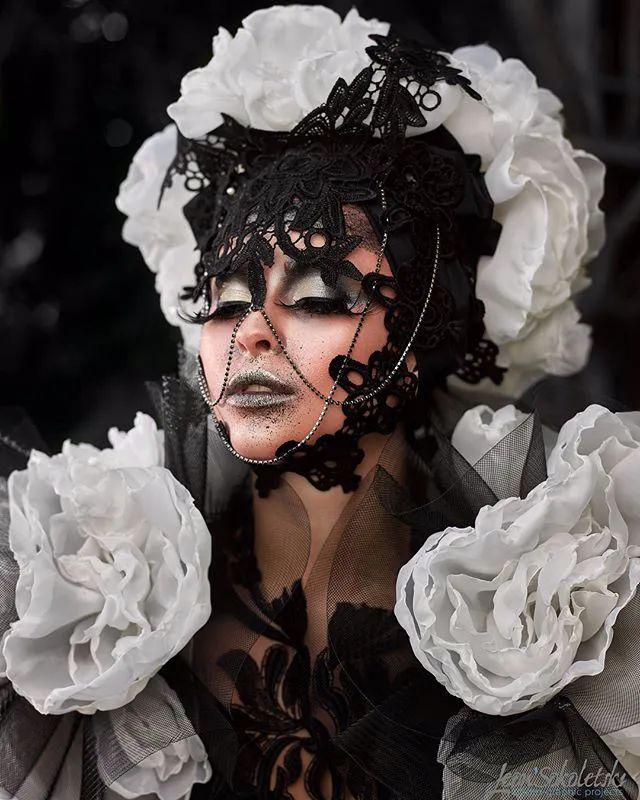 值得收藏只用黑色来画创意妆