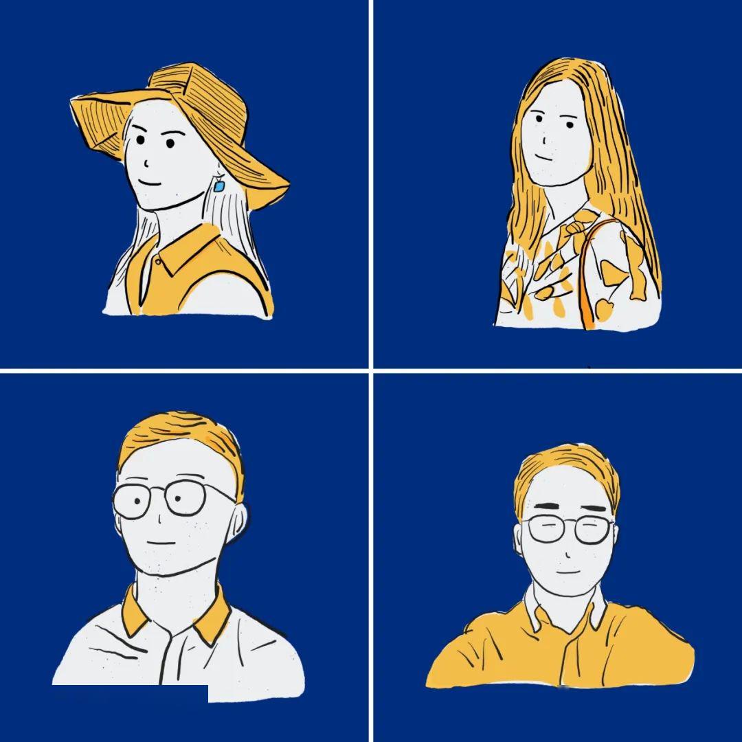 四张手绘图组合18.