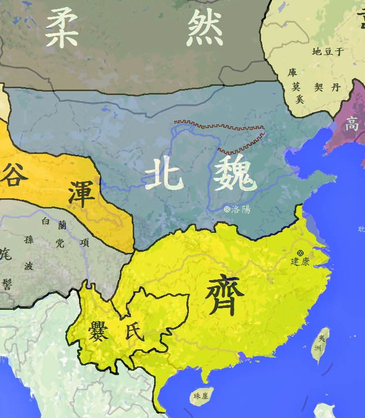 北魏王朝地图图片