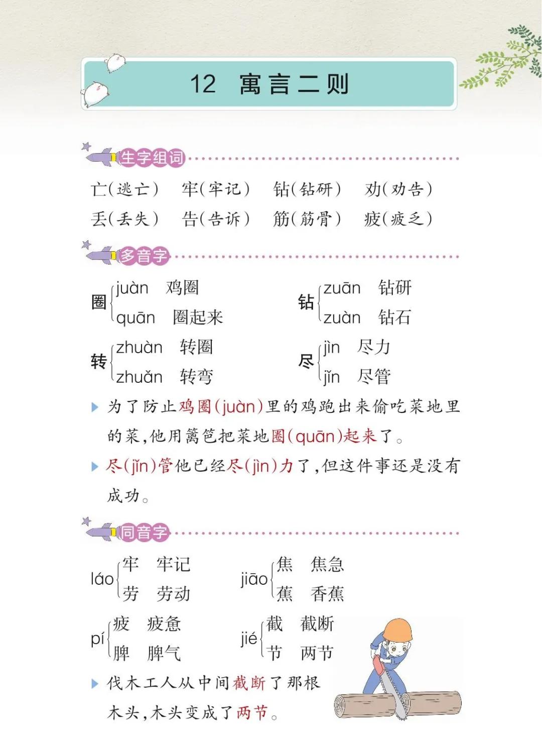小学语文二年级下册第一单元至第五单元学霸笔记给孩子收藏打印