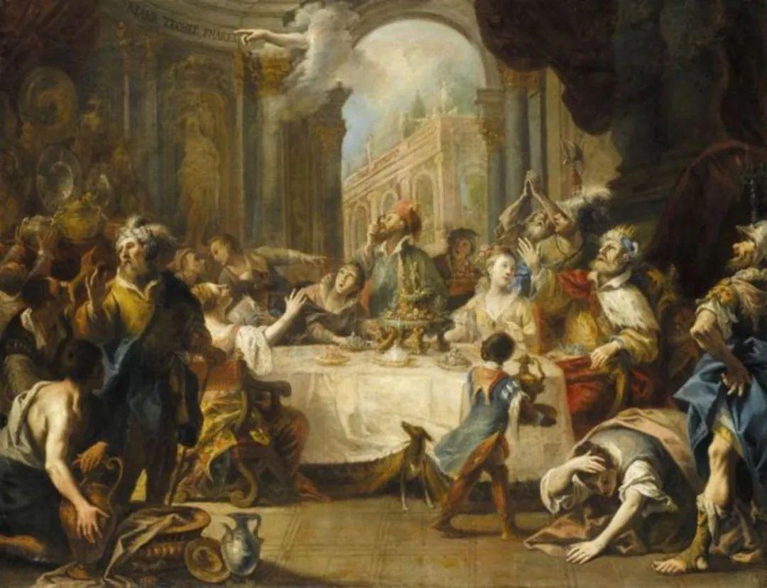 belshazzar's feast,john martin《伯沙撒的盛宴》约翰·马丁《圣经