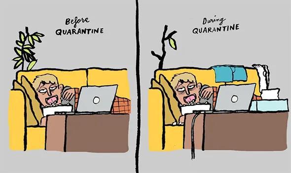 国外插画师笔下的疫情beforeafter哪个是你