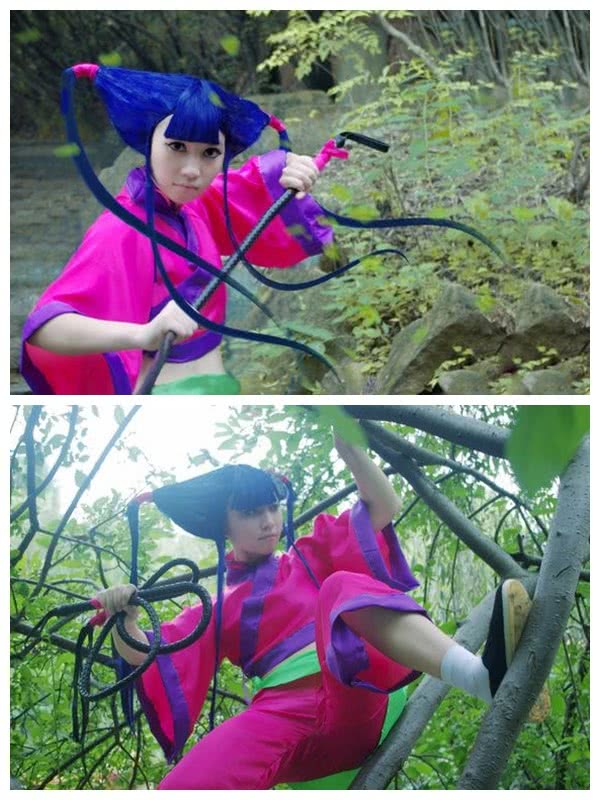 原创中华小子美女cos花小兰a4腰成功抢镜网友要出道吗