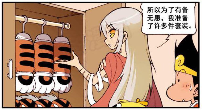 大话降龙:伏虎为了封印虎魔之魂备了好几个手套,"更衣"中的伏虎看呆