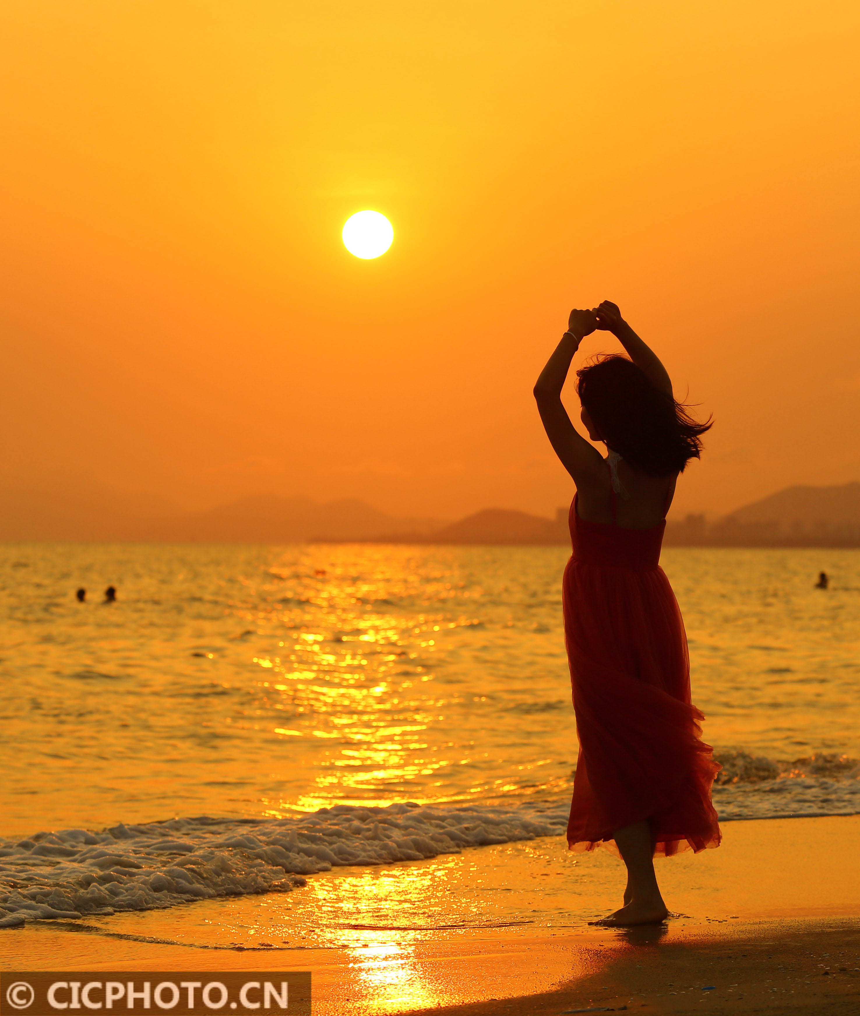 海南三亚春光三亚湾醉美在夕阳