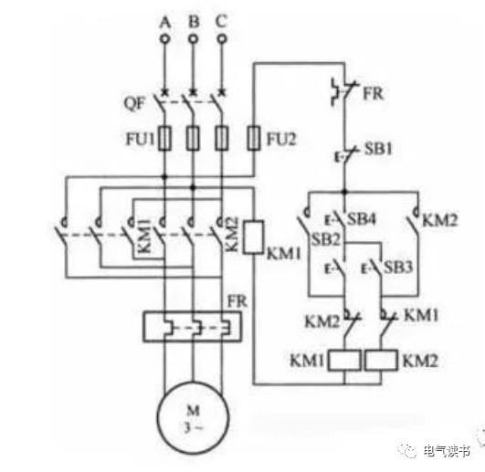 電動機正反轉控制電路圖及其原理分析