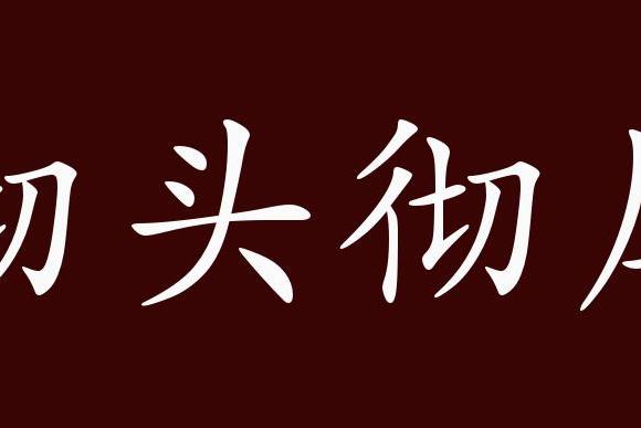 原创 彻头彻尾的出处,释义,典故,近反义词及例句用法   成语知识