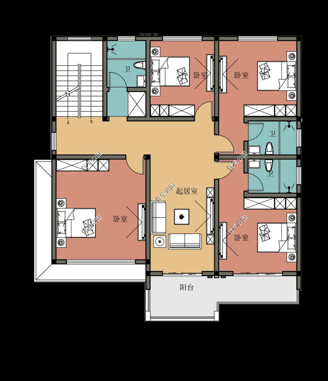 想了解更多户型可登陆住宅公园户型图库查看咨询相关图纸信息更多