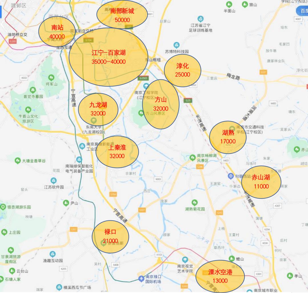 距离市中心最近的差不多是江宁大学城南的赤山湖板块了(毛坯9900元