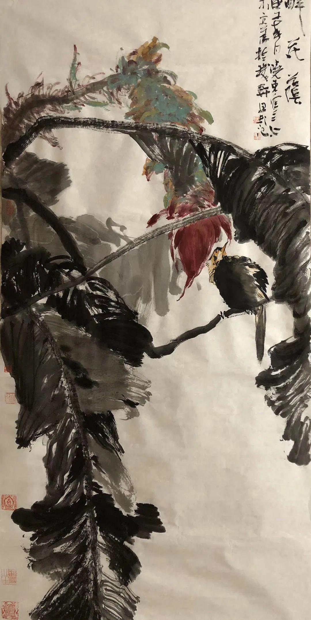 特价刘晓东大写意花鸟画班学6幅只需100元